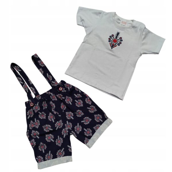 T-shirt i Spodenki Zestaw góralski dla chłopca Komplet sportowy FOLK 104