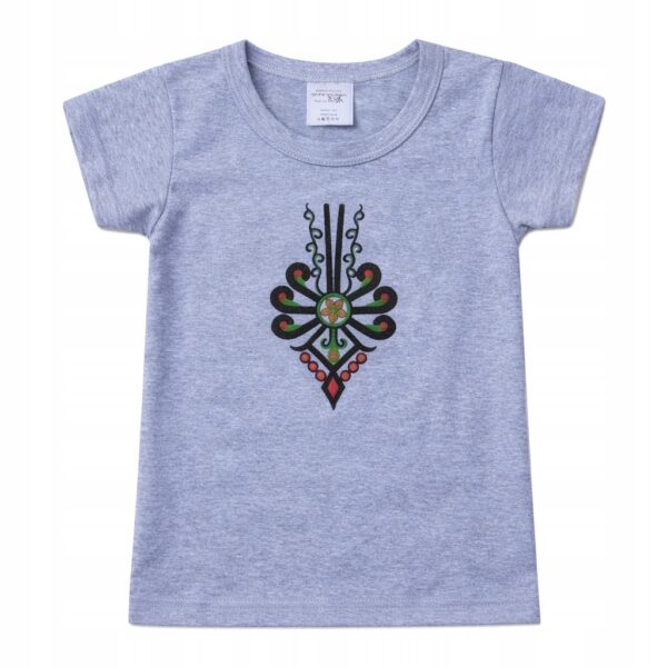 Koszulka Bawełniana chłopięca góralska z parzenicą T-shirt 152-158 Szara