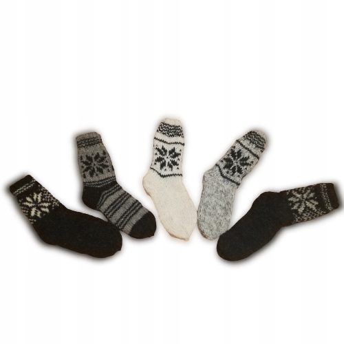 Wełniane Skarpety Plecione 100% Górska Owcza Wełna UNISEX Rękodzieło 39/42
