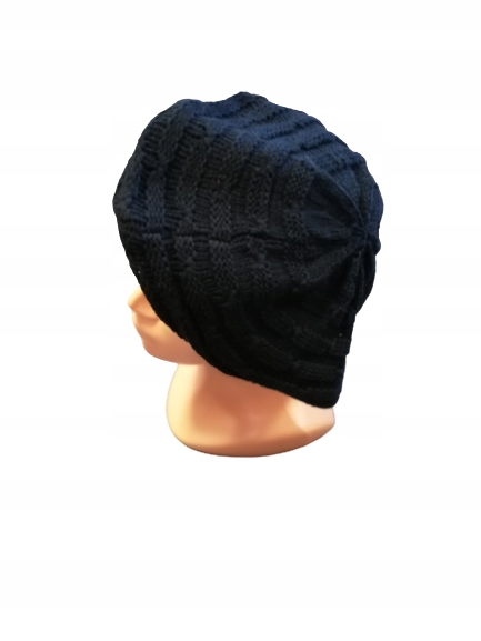 BERET francuski szydełkowany CZARNY