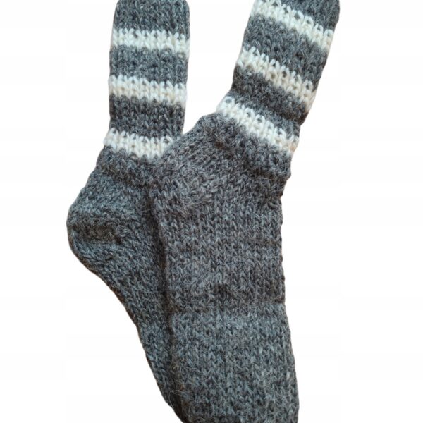 Wełniane Skarpety Plecione 100% Górska Owcza Wełna UNISEX 39/42