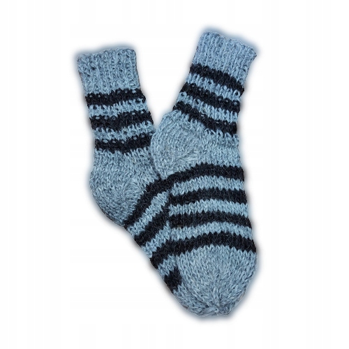Wełniane Skarpety Plecione 100% Górska Owcza Wełna UNISEX Rękodzieło 39/42
