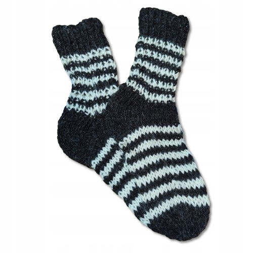Wełniane Skarpety Plecione 100% Górska Owcza Wełna UNISEX Rękodzieło 39/42