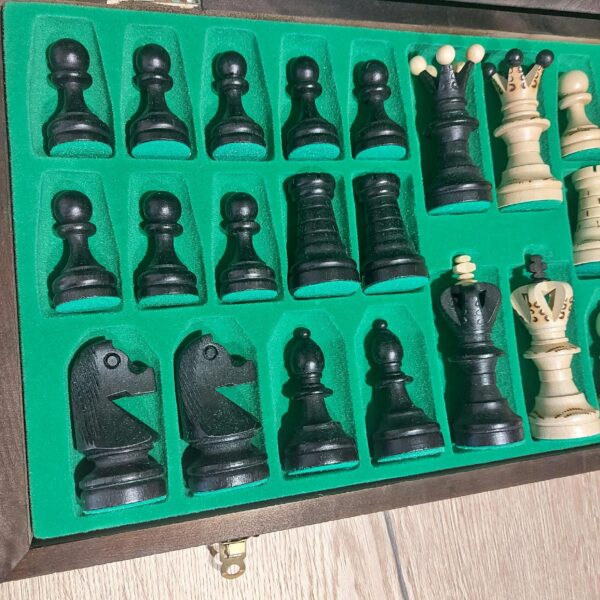 Drewniane Szachy Królewskie 55x55 DUŻE Gra Planszowa