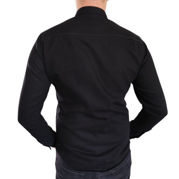 Męska Koszula z haftem Slim Fit snapy elegancka casual Folkowa Czarna 3XL