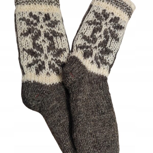 Podkolanówki wełniane plecione GRUBE z wełną w środku 100% Wełna 38/39