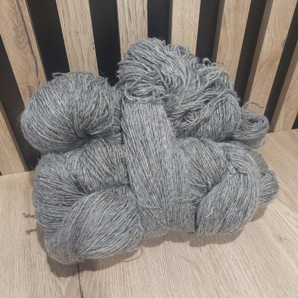 WŁÓCZKA Wełna Owcza 100% Naturalna Kłębek Wełny 1kg Ciemna Szara
