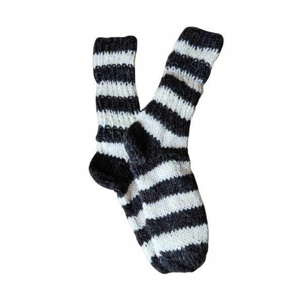 Skarpety Wełniane Plecione Górska Owcza Wełna UNISEX Rękodzieło 39/42