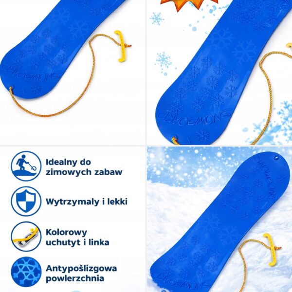 ŚLIZG Snowboard dziecięcy DESKA ślizgacz Mix Kolorów 70 CM