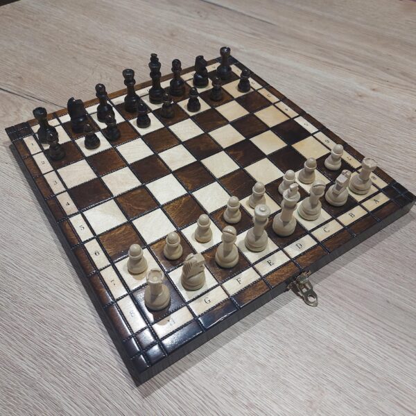 Drewniane Szachy Królewskie 31x31 Gra Planszowa