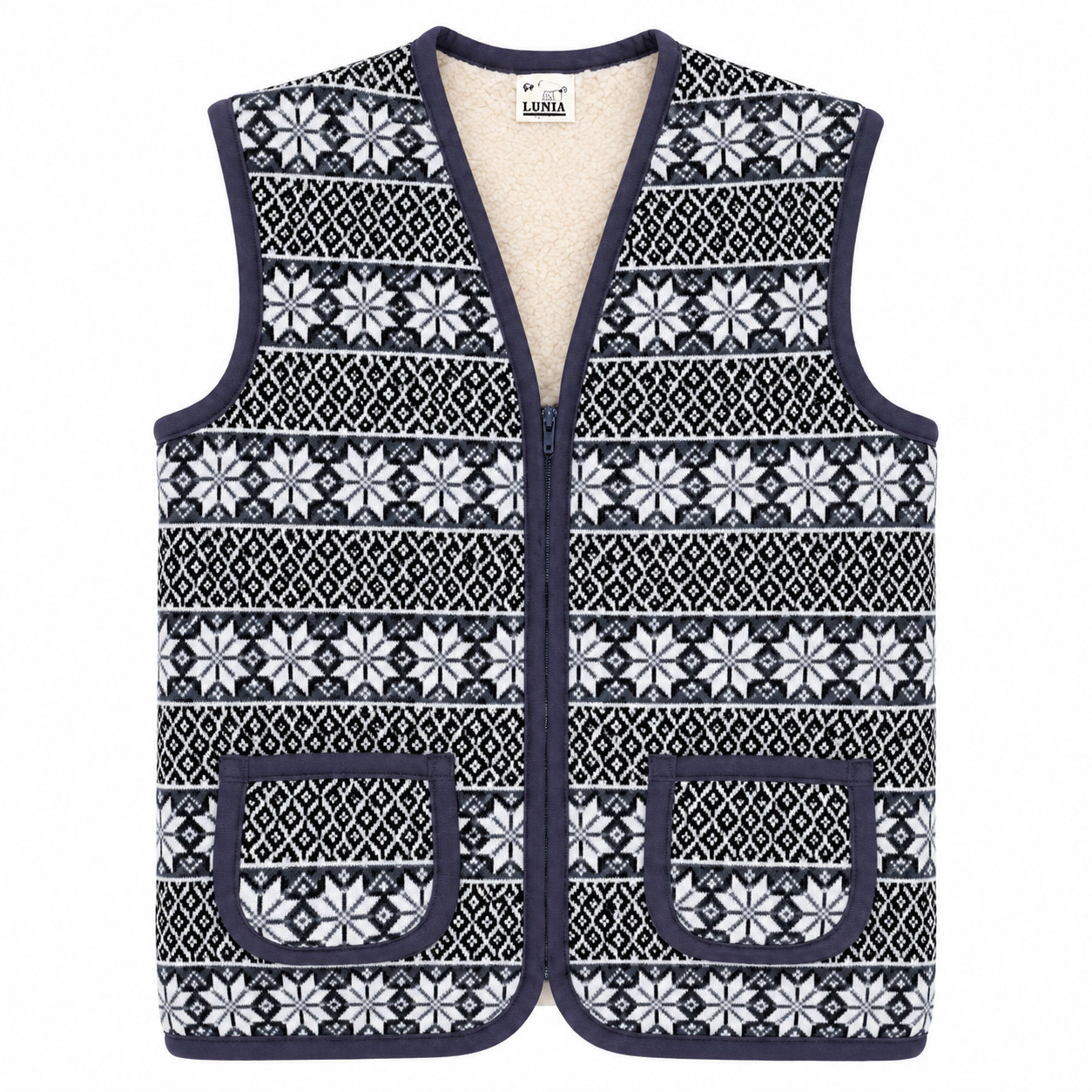 Kamizelka wełniana Norweska Szara - obrazek 2
